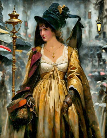 Digital Arts titled "Promenade après la…" by Nictsi Khamira, Original Artwork, Digital Painting