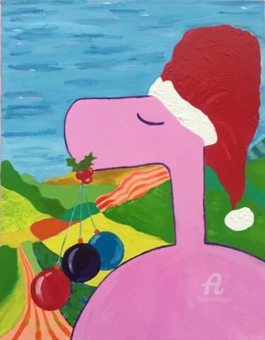 Painting titled "Straw Pinko" by Nida Acun, Original Artwork, Oil