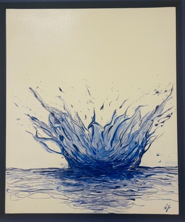Pittura intitolato "Splash" da Nídia Ferreira Borges, Opera d'arte originale, Acrilico Montato su Telaio per barella in legno