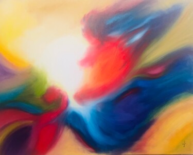 Painting titled "Sun ride" by Nídia Ferreira Borges, Original Artwork, Oil