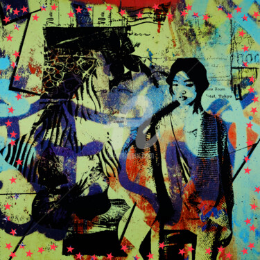 Digital Arts titled "Tokyo Lady" by Nidigicrea, Original Artwork, Collages