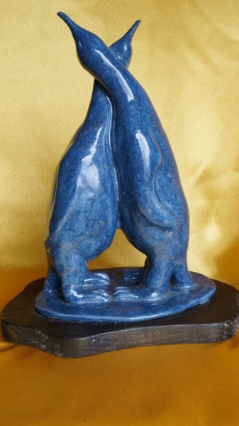 Sculpture titled "Amour" by Hélène Niel, Original Artwork, Ceramics