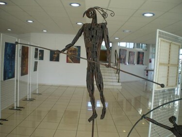 Sculpture intitulée "Equilibriste" par Niels Jensen, Œuvre d'art originale, Métaux