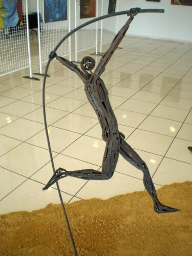 Sculpture intitulée "Perchiste" par Niels Jensen, Œuvre d'art originale, Métaux
