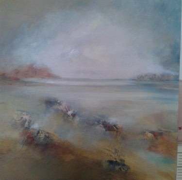 Painting titled "Rivage 2" by Antoinette Carniato, Original Artwork