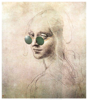 Digitale Kunst getiteld "Sunglasses" door Nieves Parrilla Merino, Origineel Kunstwerk, Digitale collage