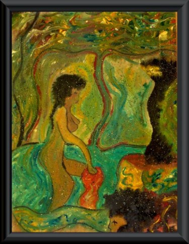 "Mujer mudando de piel" 40x30 cm ©2000 por abel corchero