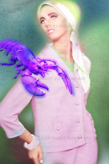 Arte digitale intitolato "Lobster Fashion 64" da Nigami, Opera d'arte originale, Fotografia manipolata
