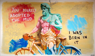 Malerei mit dem Titel "Blood, mud, sweat a…" von Nihan Yilmaz (NHN), Original-Kunstwerk, Acryl