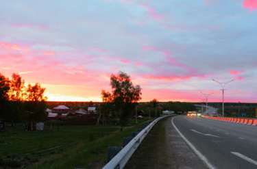 Фотография под названием "Закат над автострад…" - Николай Матюшенков, Подлинное произведение искусства