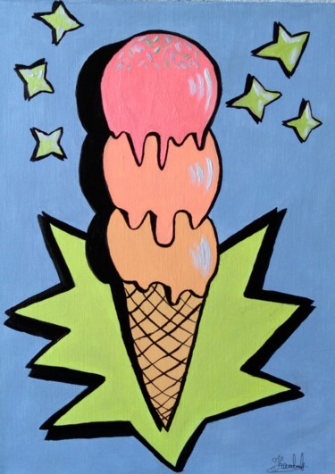 Картина под названием "Ice-cream" - Нариман Мухаметжанов, Подлинное произведение искусства, Акрил