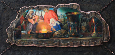 Malerei mit dem Titel "Holy Grail" von Sergey Lesnikov, Original-Kunstwerk, Öl