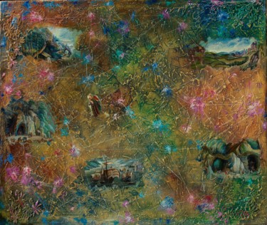 Pittura intitolato "Flemish fantasy 7-10" da Sergey Lesnikov, Opera d'arte originale, Olio