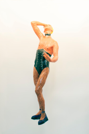 Sculptuur getiteld "queer party" door Veronika Bernard, Origineel Kunstwerk, Gips Gemonteerd op Metaal