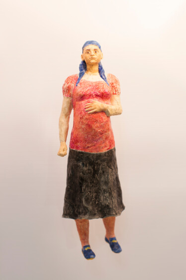 Sculpture intitulée "pregnant orthodox w…" par Veronika Bernard, Œuvre d'art originale, Plâtre