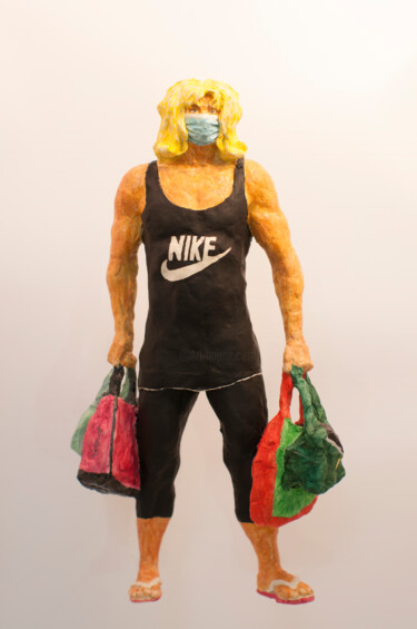"Weightlifter" başlıklı Heykel Veronika Bernard tarafından, Orijinal sanat, Alçı