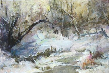 Painting titled "Winter 2" by Nika Gabunia (nikagabunia), Original Artwork, Oil