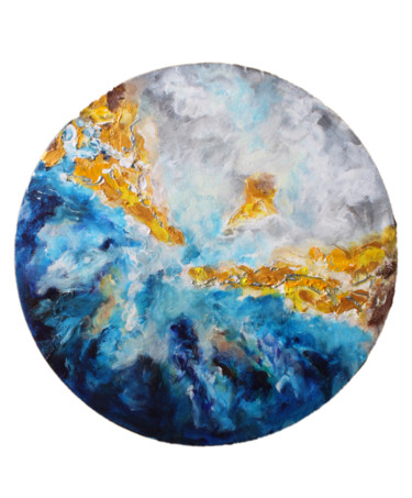 Round Original Painting on Canvas for order Painting titled "Round Original Pain…" by Veronika Zubareva, Original Art, Acrylic
