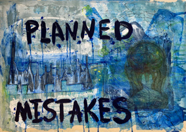 Peinture intitulée "Planned mistakes" par Elena Nikolskaya (Nikaleona), Œuvre d'art originale, Acrylique Monté sur Châssis e…