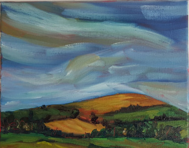 Painting titled "Morning Skies and r…" by Niki Purcell, Original Artwork, Oil
