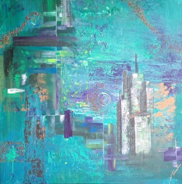 Рисунок под названием "Στο όνειρο" - Niki Goranova, Подлинное произведение искусства, Акрил Установлен на Деревянная панель