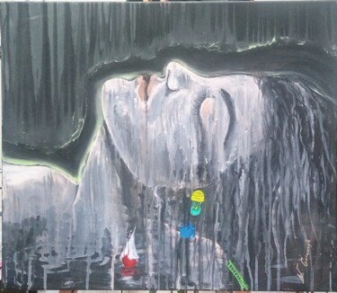 Pintura titulada "Το βουνό" por Niki Goranova, Obra de arte original, Acrílico