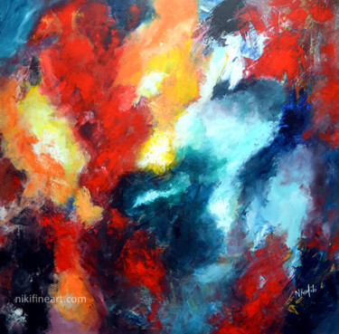 Painting titled "Energy" by Niki Katiki, Original Artwork, Acrylic