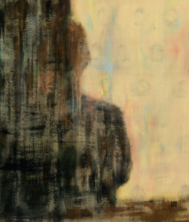 My shadow self-portrait Painting titled "My shadow self-port…" by Ekaterina Nikidis, Original Art, Acrylic