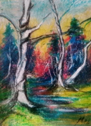 제목이 "Forest"인 미술작품 Nikolay Peychev로, 원작, 기름
