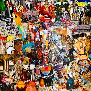 Collages titulada "Guerre, Couture, Am…" por Nikita Bm, Obra de arte original, Collages Montado en Bastidor de camilla de ma…