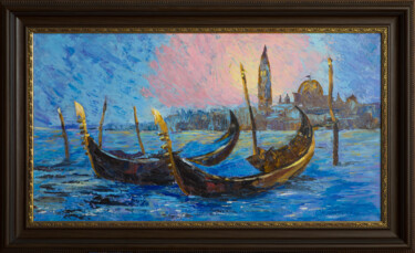 Pintura titulada "Венеция" por Nikita Chaikovskiy, Obra de arte original, Acrílico Montado en Panel de madera