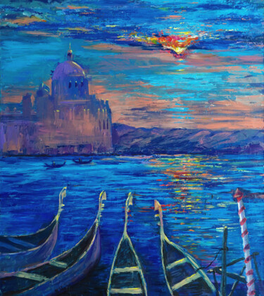 Картина под названием "Венецианская симфон…" - Nikita Chaikovskiy, Подлинное произведение искусства, Акрил Установлен на Дер…