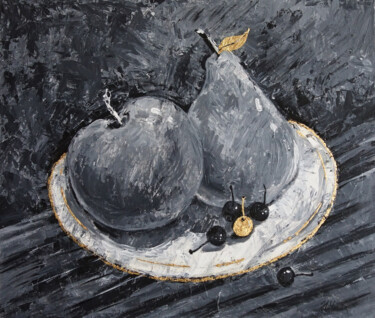 Картина под названием "Натюрморт" - Nikita Chaikovskiy, Подлинное произведение искусства, Акрил Установлен на Деревянная пан…