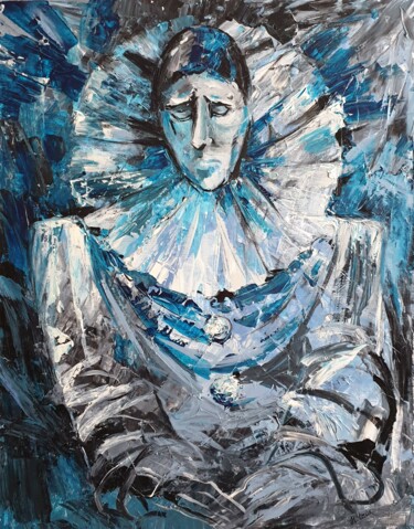 Painting titled ""Спектакль окончен.…" by Nikita Chaikovskiy, Original Artwork, Acrylic Mounted on Wood Panel
