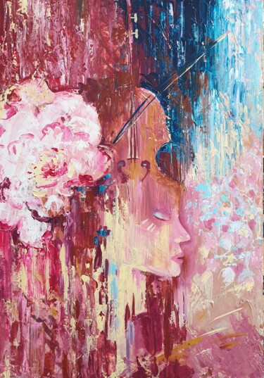 Картина под названием ""Музыка весны"" - Nikita Chaikovskiy, Подлинное произведение искусства, Акрил Установлен на Деревянна…