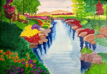 Painting titled "Heidi spring scener…" by Nikita Nandakumar, Original Artwork, Pencil