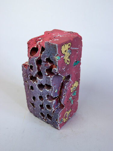 Скульптура под названием "BLOCK #3" - Nikita Nef, Подлинное произведение искусства, Глина