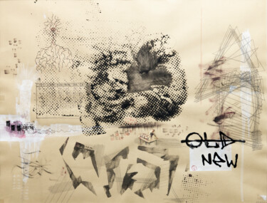 Pintura titulada "ESCAPE OF THE SUBJE…" por Nikita Nef, Obra de arte original, Tinta Montado en Cartulina