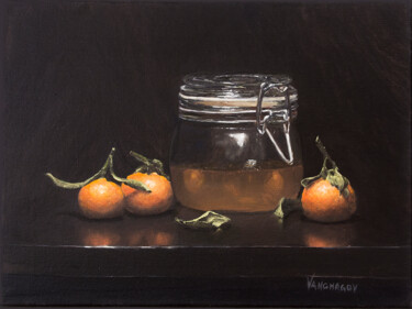 Ζωγραφική με τίτλο "Honey and clementin…" από Nikita Van Chagov, Αυθεντικά έργα τέχνης, Λάδι