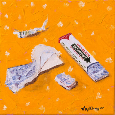 Schilderij getiteld "Wrigley's Spearmint…" door Nikita Van Chagov, Origineel Kunstwerk, Olie