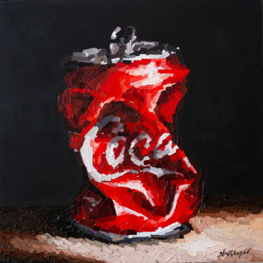 Schilderij getiteld "32 inches Coca Cola…" door Nikita Van Chagov, Origineel Kunstwerk, Olie