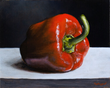 Painting titled "Red pepper original…" by Nikita Van Chagov, Original Artwork, Oil