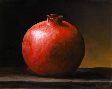 Pittura intitolato "Pomegranate still l…" da Nikita Van Chagov, Opera d'arte originale, Olio