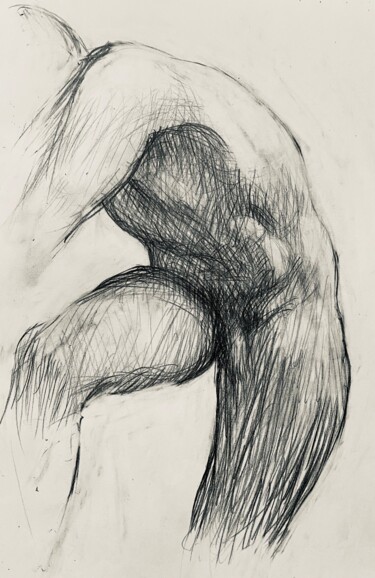 Drawing titled "The torso" by Nikita Voloshin, Original Artwork, Graphite