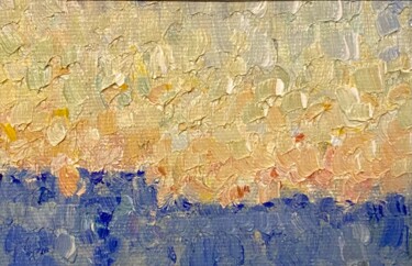 Pittura intitolato "The setting sun" da Nikita Voloshin, Opera d'arte originale, Olio Montato su Altro pannello rigido