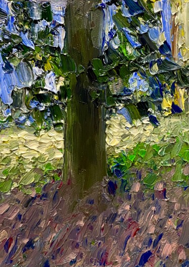 Peinture intitulée "The broad pine" par Nikita Voloshin, Œuvre d'art originale, Huile