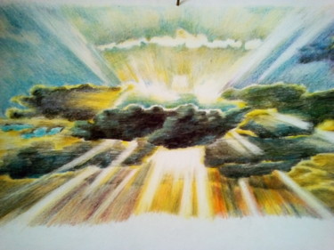 Рисунок под названием "небо" - Андрей Никитин, Подлинное произведение искусства, Карандаш