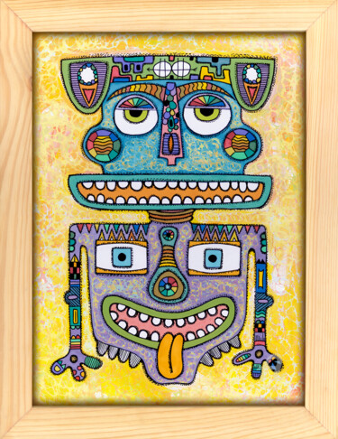 Pintura intitulada "Totem" por Nikita Ostapenco, Obras de arte originais, Acrílico