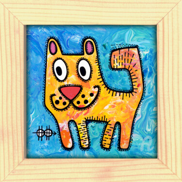 Картина под названием "Kitty #10" - Nikita Ostapenco, Подлинное произведение искусства, Акрил