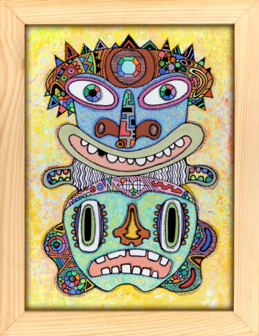 Картина под названием "Totem #2" - Nikita Ostapenco, Подлинное произведение искусства, Акрил